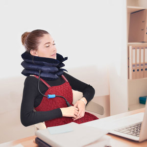 Inflatable Cervical Traction Device Portable Home <b>Neck</b> Stretcher <b>Neck</b> Support <b>Brace</b> <b>for</b> Cervical Spine Care <b>Posture</b> Correction - Product Image 5