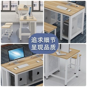 โต๊ะคอมพิวเตอร์รุ่น LC-02 ยี่ห้อ Leading Innovation โต๊ะทำงานคู่ พร้อมช่องเก็บของแบบตาข่าย สำหรับใช้ในห้องเรียนหรือห้องปฏิบัติการ - Product Image 2