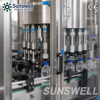 Applicateur d'étiquettes à colle thermofusible rotatif Sunswell 24000BPH pour bouteilles rondes en PET et en verre pour boissons