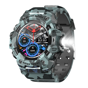 Montre connectée LC21 avec lampe de poche, boussole, écran 1,32 pouces, étanche IP68, moniteur de fréquence cardiaque, tracker de fitness, montre connectée - Product Image 4
