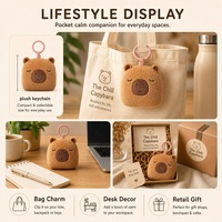 Porte-clés en peluche personnalisé Capybara mignon, breloque de sac en peluche souple OEM ODM avec logo pour cadeau de marque et promotion de détail
