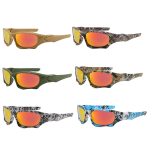 Occhiali da Sole Sportivi Tattici Polarizzati Antivento con Montatura Nera Verde in PC e Lenti TAC per Uomo, Pesca, Ciclismo e Attività all'Aperto - Product Image 3