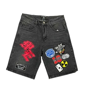 Shorts en jean pour hommes, vêtements de marque américaine de haute qualité, style rétro, ample, vente en gros, EMOTIONS mixtes - Product Image 1