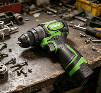 Perceuse à percussion sans fil lithium-ion de haute qualité à trois fonctions, 10 mm, avec couple maximal de 45 Nm, tournevis électrique