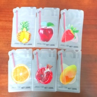 OEM Sacs pochette refermable avec impression gravure personnalisée pour boisson au jus Sac d'emballage de boisson étanche à l'humidité en PE Pochette à bec verseur debout avec paille