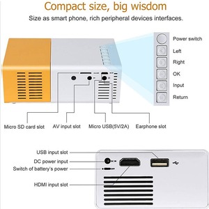 Yg300 <span class=keywords><strong>Mini</strong></span> Xách Tay LED Chiếu Trẻ Em Màu Vàng Trắng Bán Buôn Nước Ngoài Miracast Airplay Sản Xuất <span class=keywords><strong>Mini</strong></span> Chiếu - Product Image 4