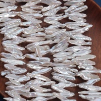 Perles d'eau douce baroques Biwa blanches, à fort lustre, de forme irrégulière, perles en vrac pour la fabrication de bijoux, collier, boucles d'oreilles DIY