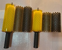 Kit de brosses rotatives industrielles pour le cirage du ski et du snowboard avec poils en nylon, brosse de nettoyage manuelle, rouleau et axe de 150 mm