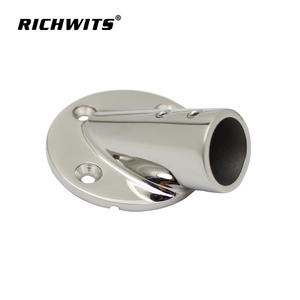 Base de garde-corps de pont de yacht en acier inoxydable 316, tube rond à 30 degrés, remplissage de pont incliné circulaire - Product Image 5