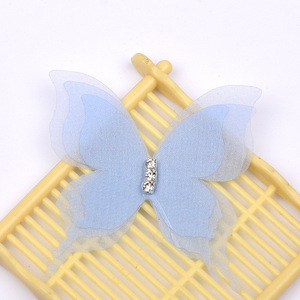Vestido de fiesta de gama alta, apliques de diamantes de imitación de Organza, parches para coser, decoraciones de mariposas 3D para ropa, sombreros - Product Image 4
