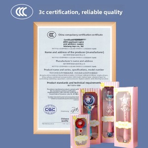 Baguette magique en plastique pour filles, baguette lumineuse musicale scintillante, jouet - Product Image 4