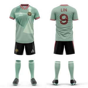 Venta al por mayor retro de fútbol americano de entrenamiento Jersey Shorts Set de secado rápido de manga larga camiseta personalizada Servicio OEM - Product Image 4