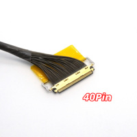 Câble EDP personnalisé 40 broches haute densité avec connecteur à verrouillage par ressort pour appareil embarqué haut de gamme et câblage d'écran haute densité