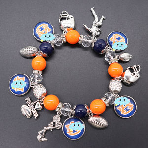 Venta caliente Unisex elástico con cuentas deporte pulsera Unisex moda encanto joyerí<span class=keywords><strong>a</strong></span> para fútbol baloncesto equipos - Product Image 3