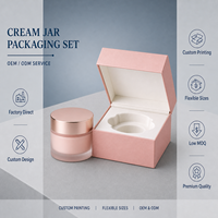 Ensemble d'emballage de luxe pour crème en pot rigide doré personnalisé avec sac assorti et insert logo – Emballage cadeau OEM pour crème visage et soins de la peau