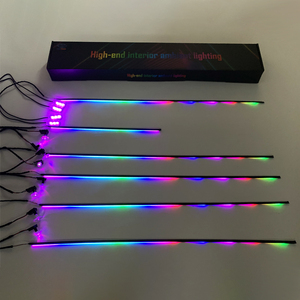Kit d'éclairage ambiant Magic Color <span class=keywords><strong>pour</strong></span> <span class=keywords><strong>voiture</strong></span>, éclairage intérieur RGB, contrôle par application, synchronisation musicale, <span class=keywords><strong>bande</strong></span> <span class=keywords><strong>LED</strong></span> 12V universelle - Product Image 1