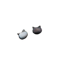 Anpassbare Natürliche Schwarze und Weiße Perlmutt-Muschelperlen in Katzenkopf- und Pfotenform für DIY-Ringe, Armbänder und Handgemachten Schmuck