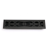 Grille d'aération linéaire en fer de haute qualité 2*14 à motif rétro avec amortisseur intégré pour la décoration intérieure de villa