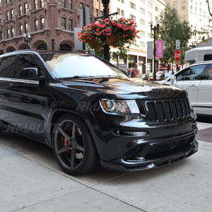 Juego de 3 Piezas de Alerón Delantero para Jeep Grand Cherokee SRT8 2012-2016, Estilo Fibra de Carbono Negro Brillante - Product Image 4