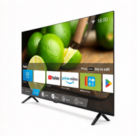 Téléviseur intelligent Android LCD 39 pouces HD 720p Écran large WiFi Composite A/V PAL Télévision pour hôtel Cabinet blanc
