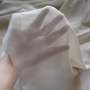 Qualité supérieure 300cm de large doux translucide Voile mousseline de soie pure fenêtre décoration Textile de maison mousseline de soie rideau tissu - Product Image 5