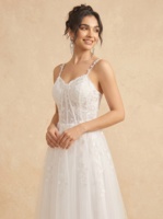 Robe de mariée pour la mariée, robe de bal en dentelle avec appliques, sans manches, robe de mariée personnalisée en satin ivoire pour cérémonie religieuse