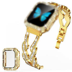 <span class=keywords><strong>Bracelet</strong></span> de montre pour <span class=keywords><strong>femme</strong></span> 38/40/41 mm Série <span class=keywords><strong>7</strong></span>/6/5/4/3/2/1 SE, respirant, avec diamants, <span class=keywords><strong>bracelet</strong></span> de remplacement - Product Image 1