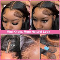 Perruque Bob en cheveux humains 13x6 Body Wave HD Lace Front pré-épilée pour femmes noires