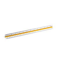 Règle d'échelle triangulaire en aluminium avec logo personnalisé Oempromo 6 "ou 12"