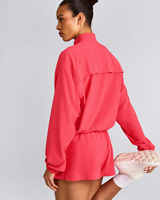 Ensemble 2 pièces personnalisé brodé en 3D : Veste coupe-vent sport oversize à épaules tombantes et short – Vente en gros OEM pour femmes