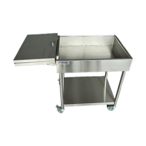 VICTORY KITCHEN High Quality Stainless Steel 2-Tier Modern Restaurant Hotel Kitchen Tea Food Serving <b>Cart</b> <b>Wheels</b> - Product Image 4