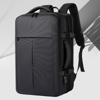 Ransel Laptop Tahan Lama, Portabel, Custom dengan Logo, Tali Kompresi, Jahitan Depan Kompak, Kantung Sudut, Permukaan Halus