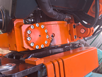 Attache rapide rotative à 360 degrés GJEM avec grappin, coupleur hydraulique rapide pour excavatrice