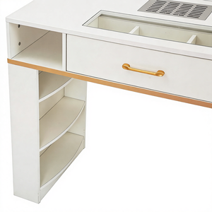 Bureau de manucure <span class=keywords><strong>professionnel</strong></span> multifonctionnel moderne, <span class=keywords><strong>table</strong></span> à ongles avec 3 tiroirs pour salon, utilisation en salon de beauté ou à domicile - Product Image 5