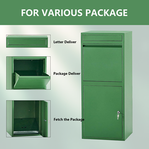 Grande boîte à colis sécurisée extérieure antivol en métal Serrure à clé étanche Style autoportant pour la livraison postale Durable Multiple - Product Image 4