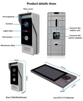 Système d'interphone vidéo WiFi Tuya FHD 1080P, caméra de sonnette en plastique IPS étanche AHD 4 fils, commande vocale, sécurité domestique électrique
