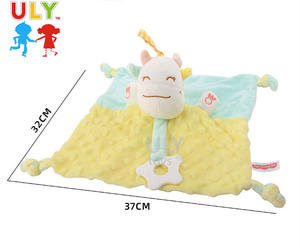 Bébé mignon veau couette bave serviette bébé en peluche jouet bébé apaise et aide à <span class=keywords><strong>dormir</strong></span> jouet lavable - Product Image 2