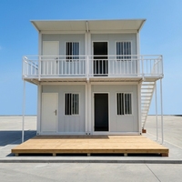 Kits de maisons conteneurs modernes et portables de 20 et 40 pieds, démontables, à deux chambres, pour appartement, salle de sport, bureau, petit format, économiques, à 2 étages