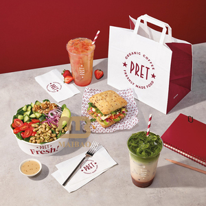 Comida saludable reciclable ecológica personalizada, envasado de alimentos reales para llevar, ensalada de <span class=keywords><strong>grano</strong></span> de energía vegetal fresco, taza de papel para sopa con tapa - Product Image 5