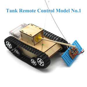 New DIY lắp ráp tự thực hiện theo dõi mô phỏng xe tăng khoa học giáo dục gỗ mô hình đồ chơi cho sinh viên và trẻ em - Product Image 5