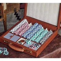 Ensemble de jetons de poker personnalisable, de haute qualité, en argile, non toxique et écologique, fabriqué à la main et durable, en boîte, pour les fêtes