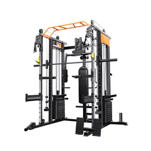 Gimnasio fitness Smith máquina multifuncional entrenador cable máquina Power rack jaula Banco prensa pecho prensa gimnasio Squat rack