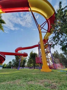 Thương mại ngoài trời sợi thủy tinh trượt nước cho người lớn vật liệu thép hồ bơi bè cho cuộc phiêu lưu thể thao hoặc công viên công cộng - Product Image 5