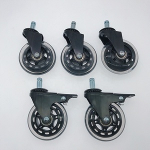 Roue pivotante en acier avec frein pour <span class=keywords><strong>support</strong></span> <span class=keywords><strong>TV</strong></span>, capacité 70 kg, en nylon 70 mm, prix fabricant - Product Image 3