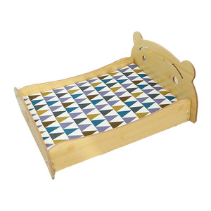 Lit pour animaux de compagnie en bois, motif géométrique rectangulaire, 55x40x21,5 cm, pour chat, lavable à la main - Product Image 5