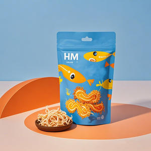 Bolsa de comida personalizada de plástico con cremallera reutilizable respetuosa con el medio ambiente, bolsa de aperitivos de calamar triturado, bolsa con cierre de cremallera - Product Image 3