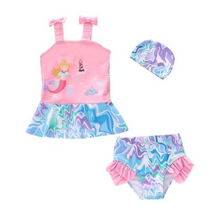 ชุดว่ายน้ำกันน้ำสำหรับเด็กหญิงอายุ 10 ปีและวัยรุ่น ชุดชายหาดลายการ์ตูน - Product Image 5