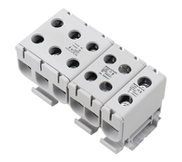 고전류 2극 DIN 레일 장착 95mm2 전기 단자 커넥터 750V 알루미늄 구리 단자 800V 160A/145A
