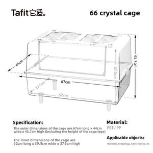 Tafit 66cm Transparent Acrylique <span class=keywords><strong>Hamster</strong></span> Cage pour Nain <span class=keywords><strong>Hamster</strong></span> Syrien <span class=keywords><strong>Hamster</strong></span> Gerbilles <span class=keywords><strong>Hamster</strong></span> Maison Petit Pet Fournitures - Product Image 6