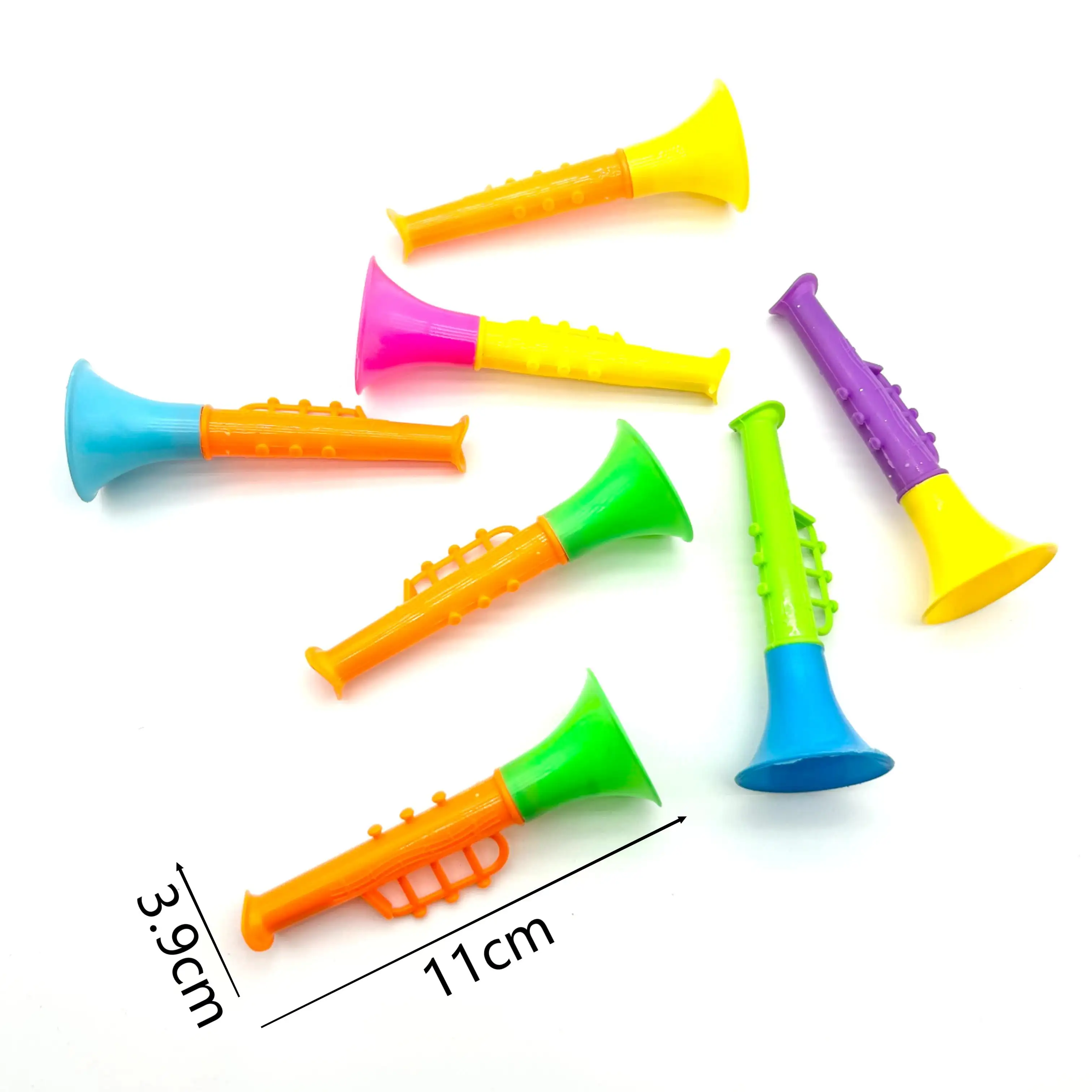 Instrumento de apito de brinquedo trompete pequeno para crianças para coleção de brinquedos de bebê